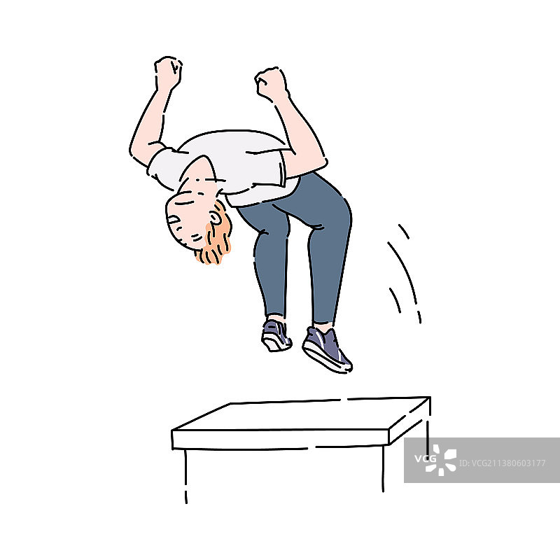 跑酷运动员卡通图片素材