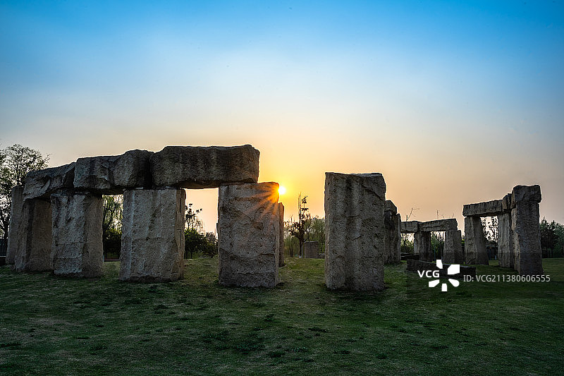清水河艺术公园巨石阵图片素材