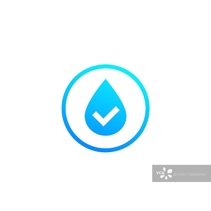 带复选标记的水图标图片素材