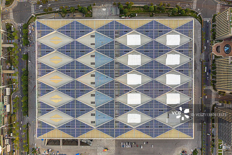 航拍上海世博园图片素材