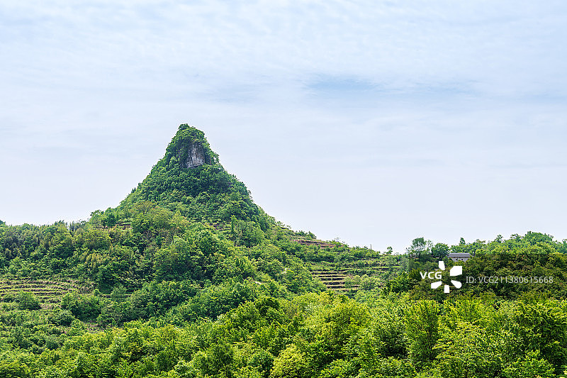 宜昌市夷陵区下堡坪乡九山村石人山风光图片素材