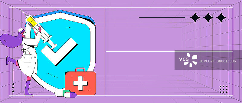 健康医保体检扁平矢量概念运营插画图片素材