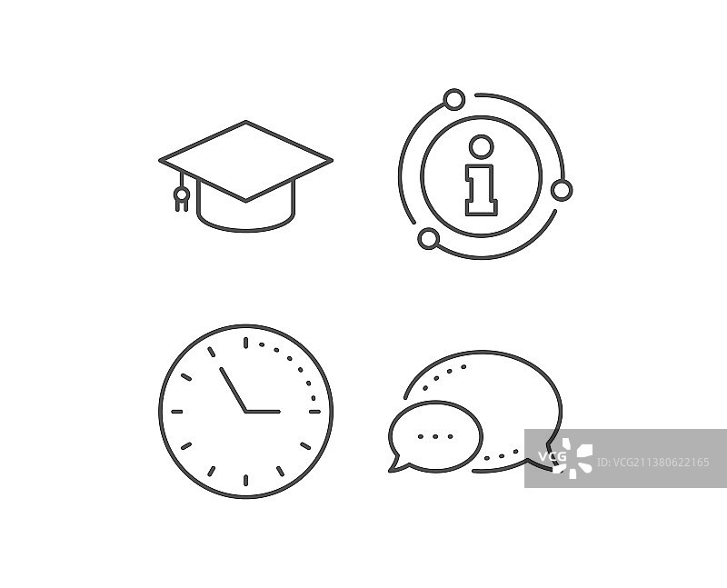 毕业帽线条图标教育标志图片素材