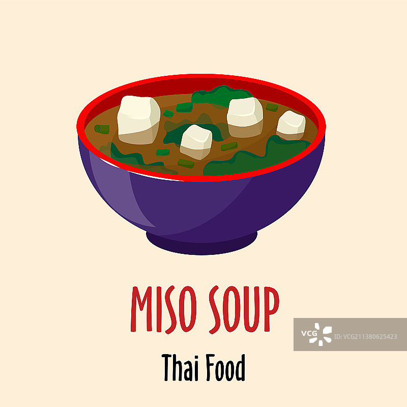 日式豆腐海带味噌汤图片素材