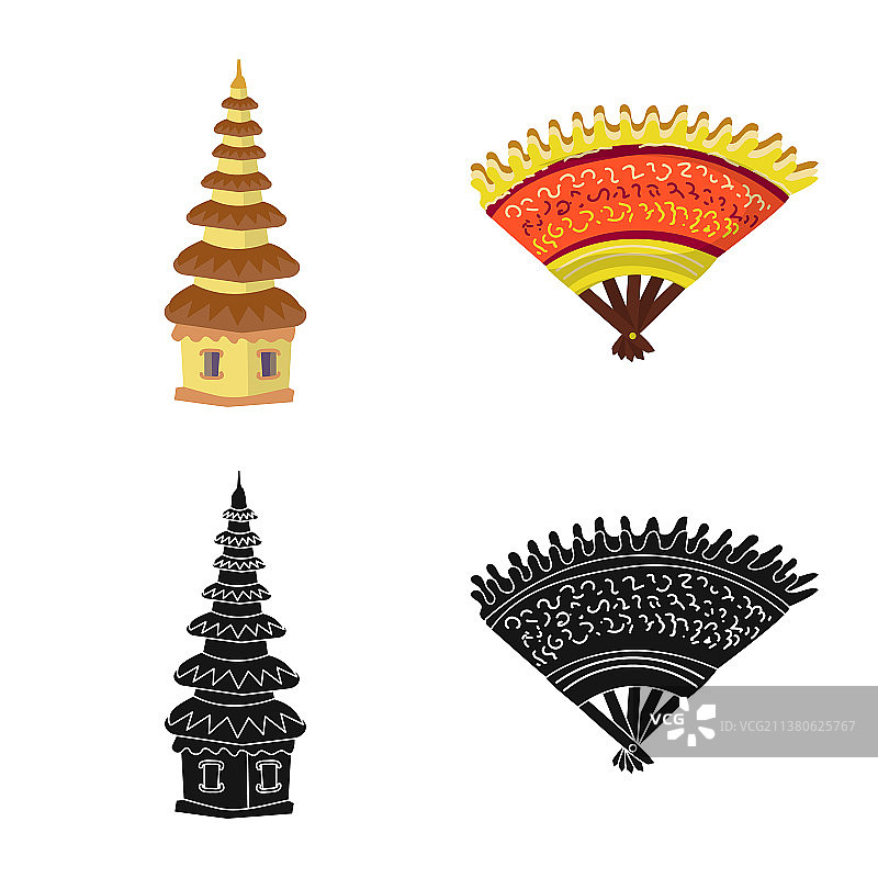 物体和旅行图标集图片素材