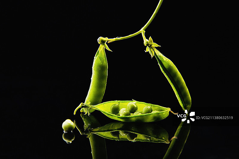 蔬菜创意艺术肖像静物：豌豆图片素材