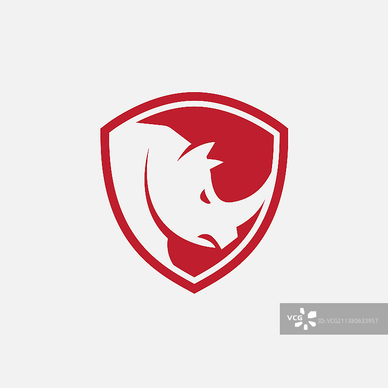 犀牛盾牌图标设计图片素材