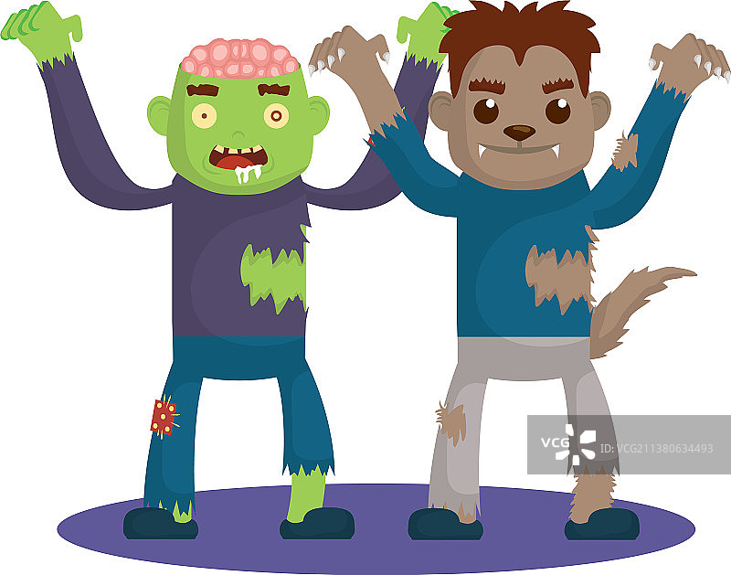 穿着卡通服装的小朋友图片素材