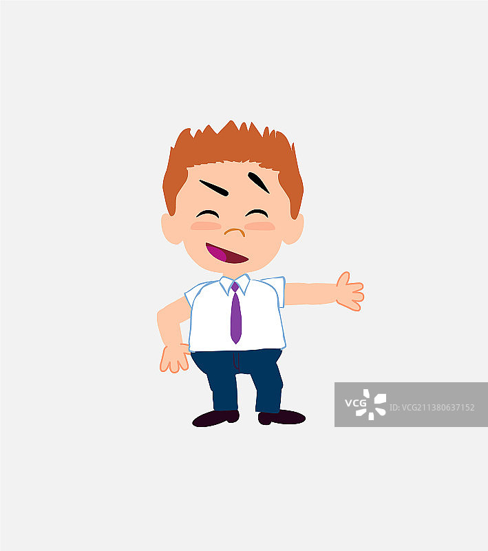 穿着休闲商务装的商人展示图片素材