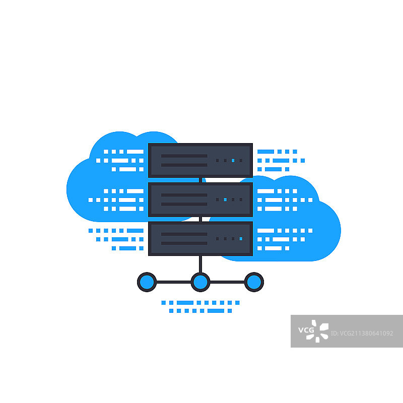 服务器托管服务云系统图标图片素材