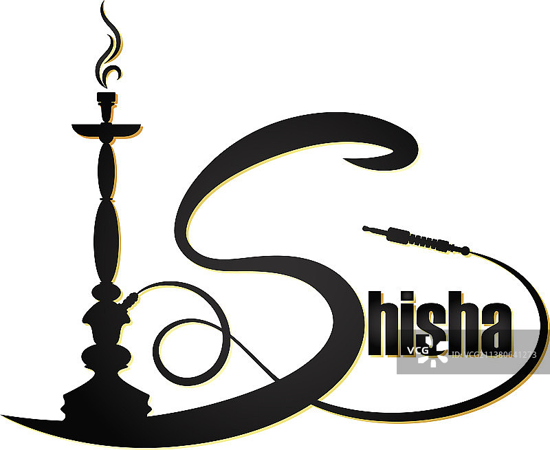 用于放松的水烟剪影图片素材