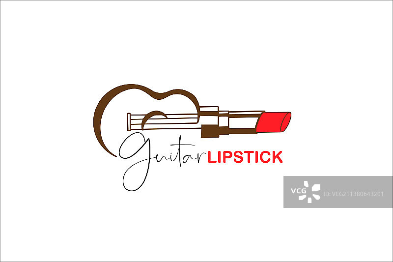 趣味口红Logo模板图片素材
