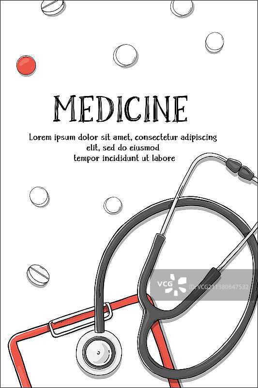 医疗主题听诊器banner图片素材