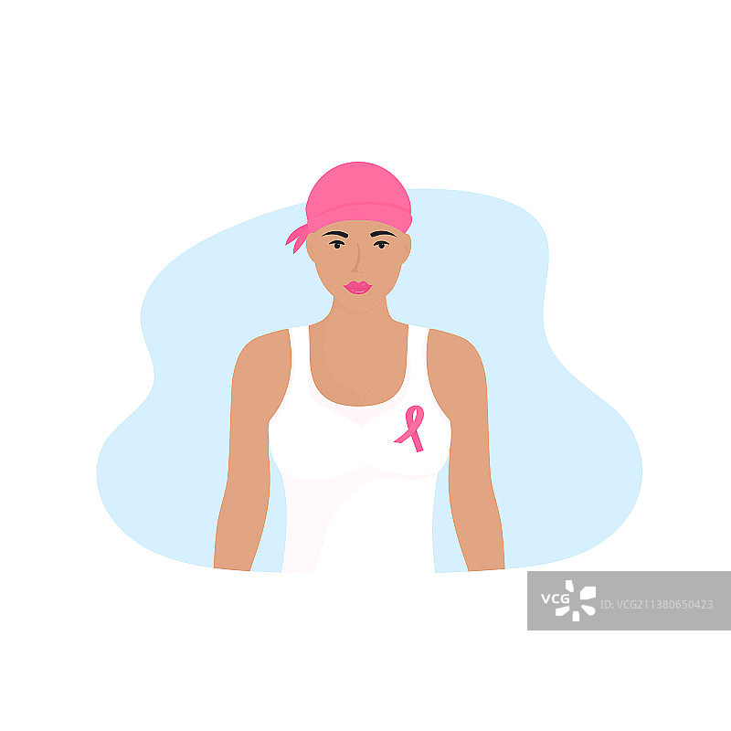 全国乳腺癌防治宣传月年轻女性关爱图片素材