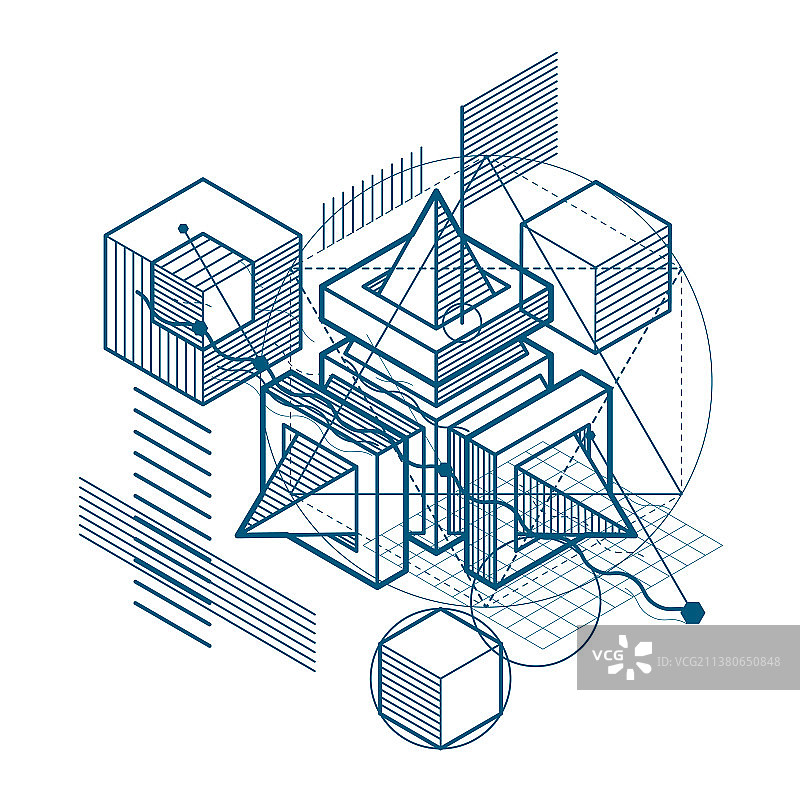 线条和形状抽象2.5D背景图片素材