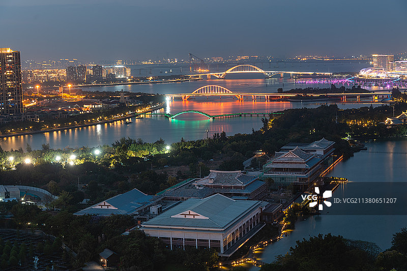 厦门五缘湾夜色图片素材