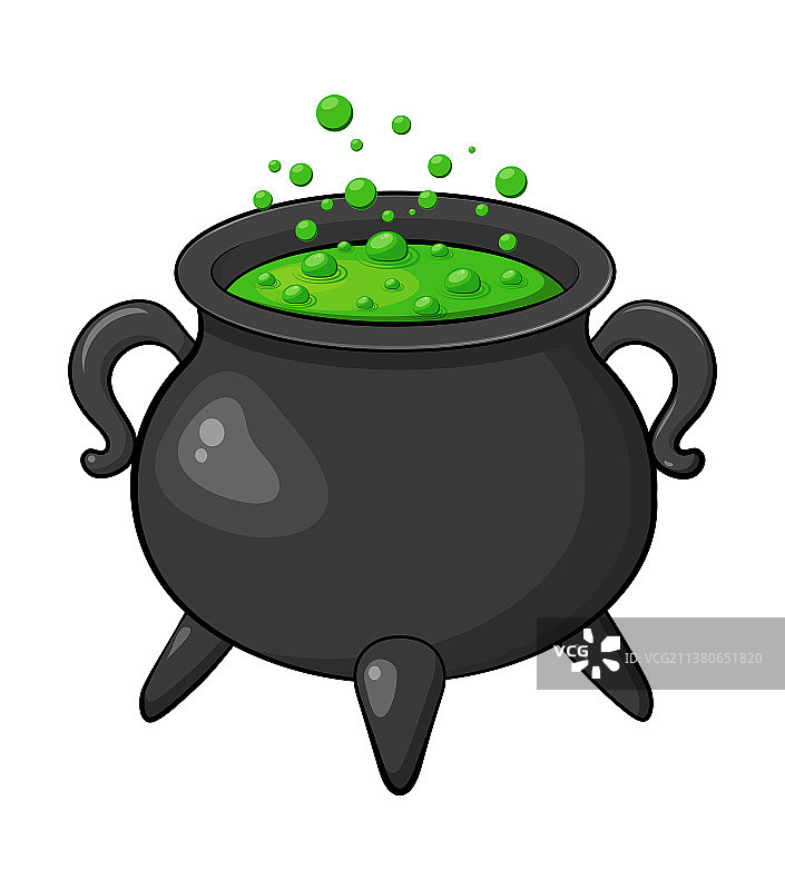 女巫坩埚剧毒绿色药水图片素材