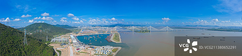 航拍珠海市洪湾渔港图片素材