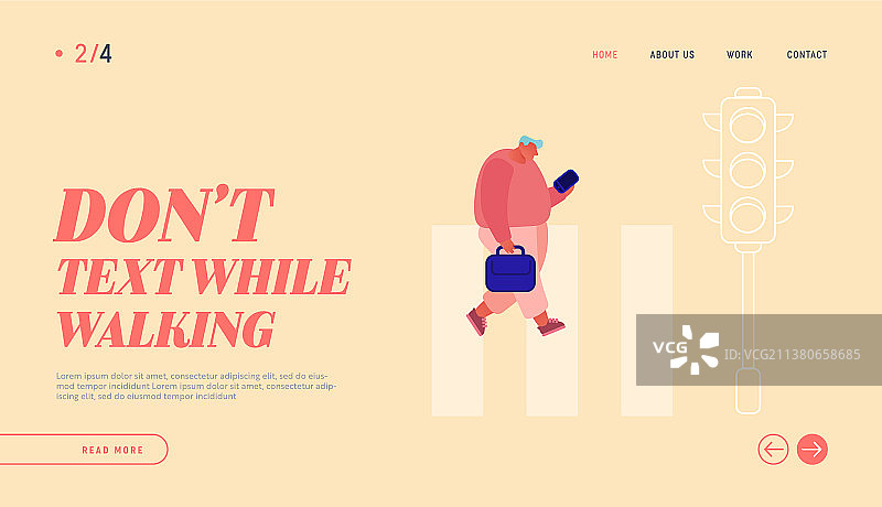 行人走在城市街道上过马路图片素材