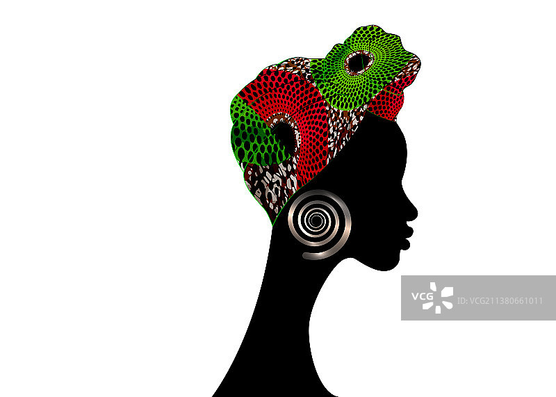 非洲女性：非洲式爆炸头和安卡拉头巾图片素材