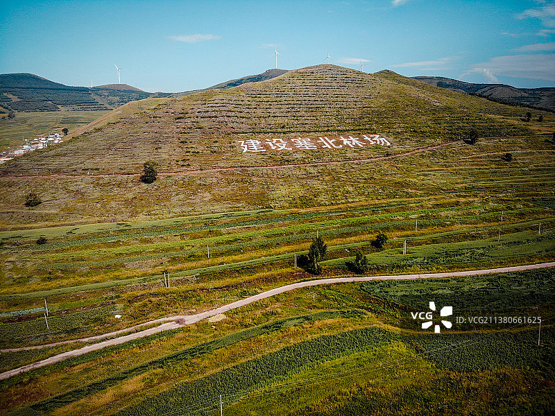 中国河北张家口张北坝上草原的景色图片素材