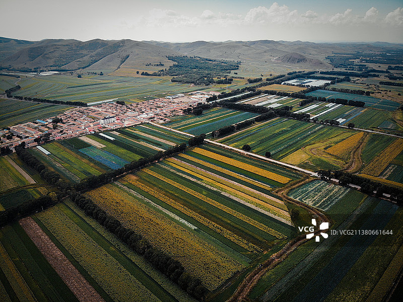 中国河北张家口张北坝上草原的景色图片素材