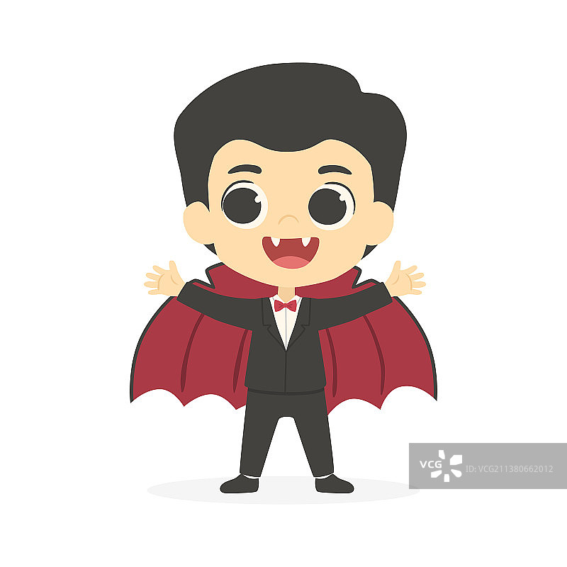 万圣节可爱德古拉吸血鬼男孩服装图片素材