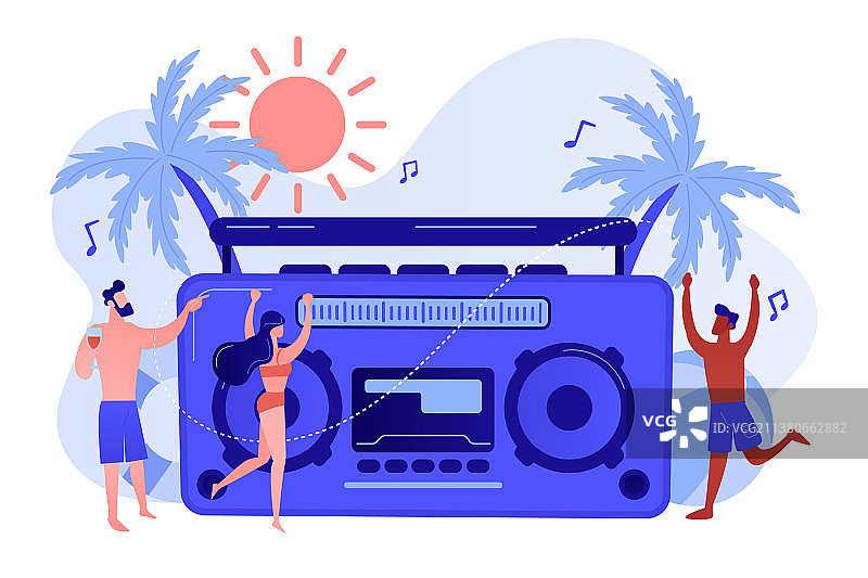 海滩派对概念图片素材