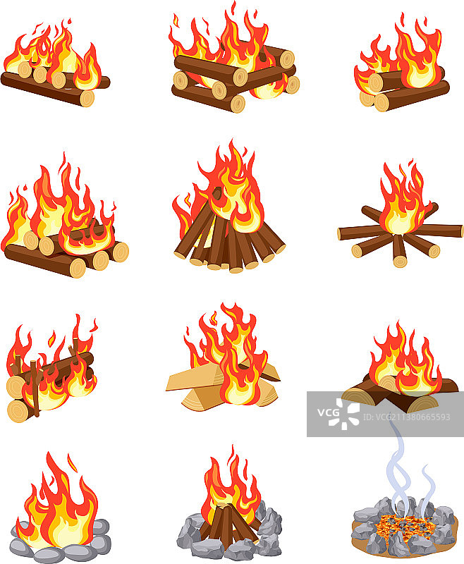 篝火夏季营地火焰图片素材