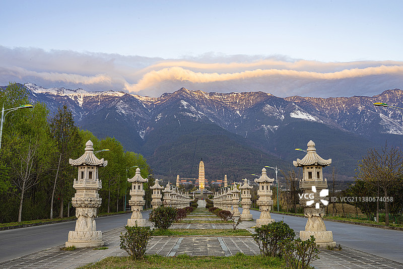 中国云南大理崇圣寺塔林图片素材