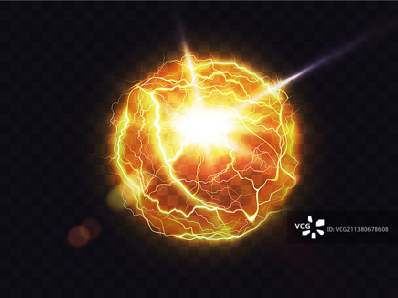 球状闪电火球能量闪光图片素材
