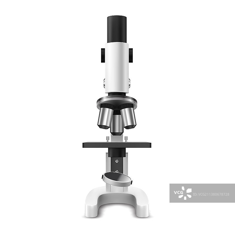 逼真的3D显微镜正面图图片素材