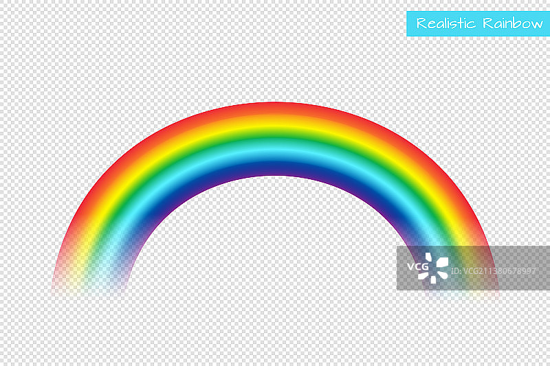 透明背景上的独立彩虹图片素材