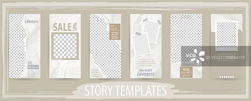 时髦的可编辑的社交网络模板图片素材