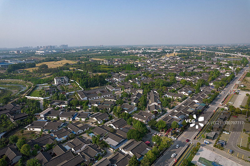 航拍四川省绵竹年画村图片素材