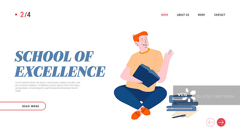 教育与知识获取网站着陆页图片素材