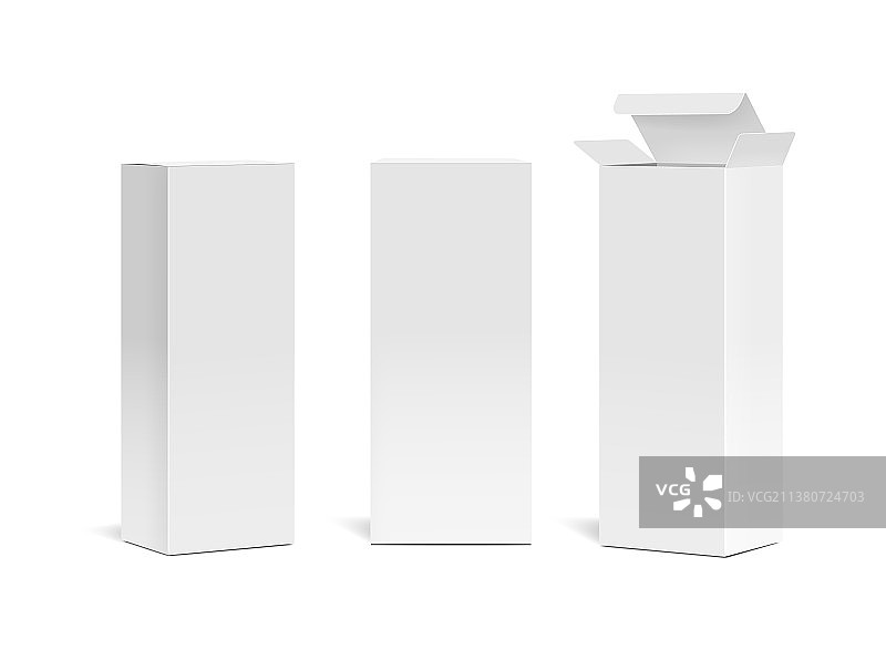逼真竖版医疗化妆品纸盒图片素材