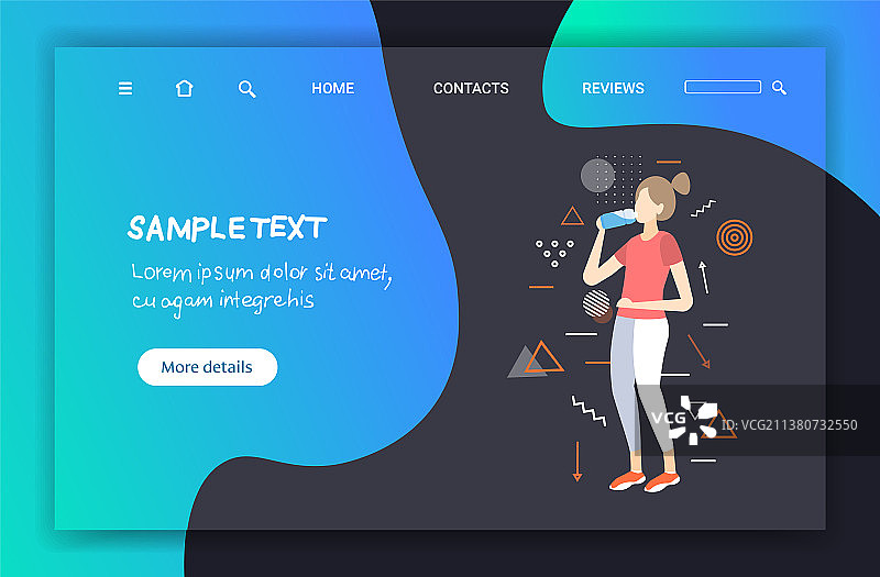 饮水的健美运动员图片素材