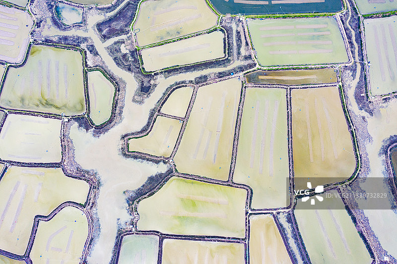 中国福建霞浦田园风光盐田背景图壁纸图片素材