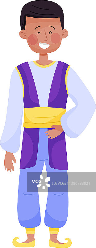 穿着东方服饰的年轻男人图片素材