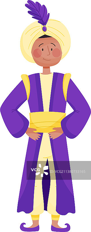 戴着头巾的年轻男人角色图片素材