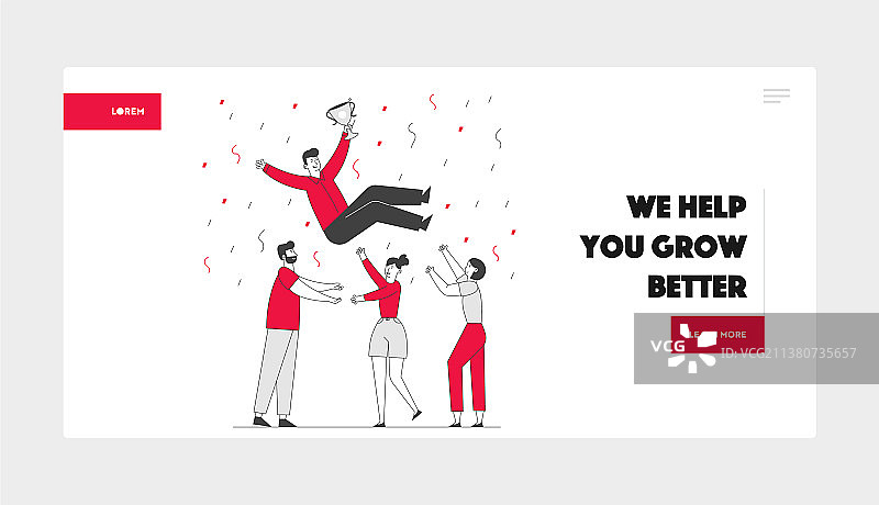 商务人士庆祝胜利图片素材