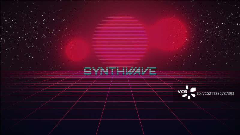 合成波派对宣传单模板图片素材