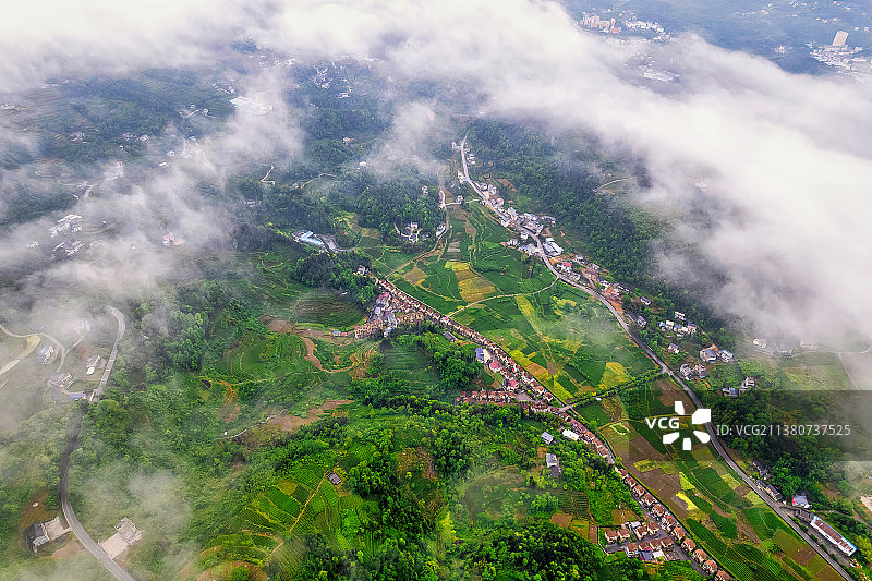 俯瞰狮子关图片素材