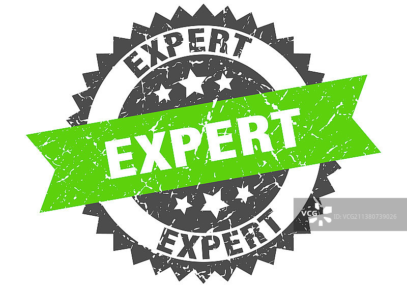 绿色 EXPERT 标签的 EXPERT 脏印章图片素材