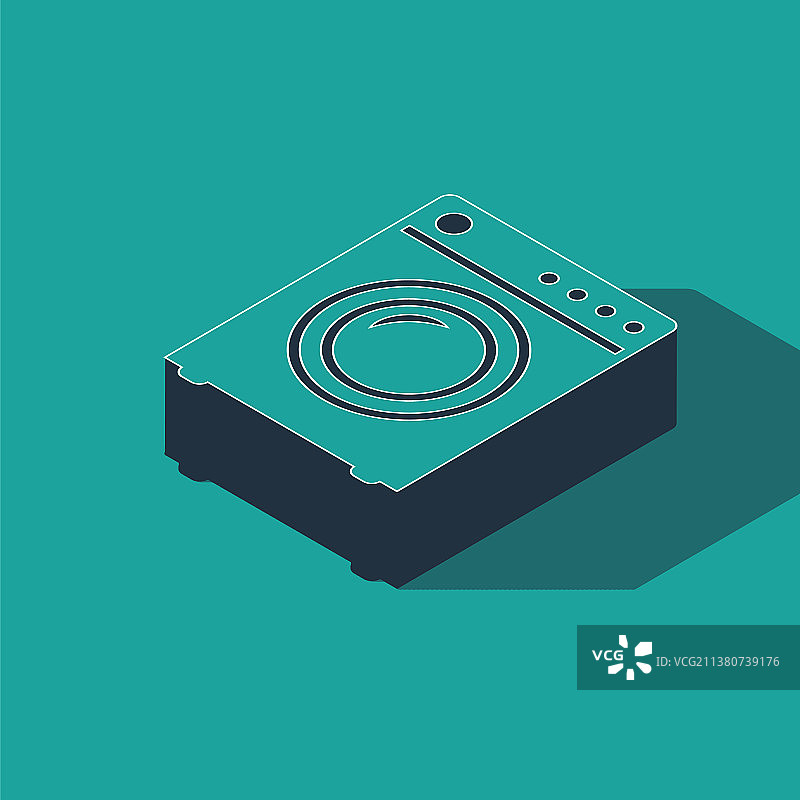 2.5D垫圈图标（绿色背景）图片素材