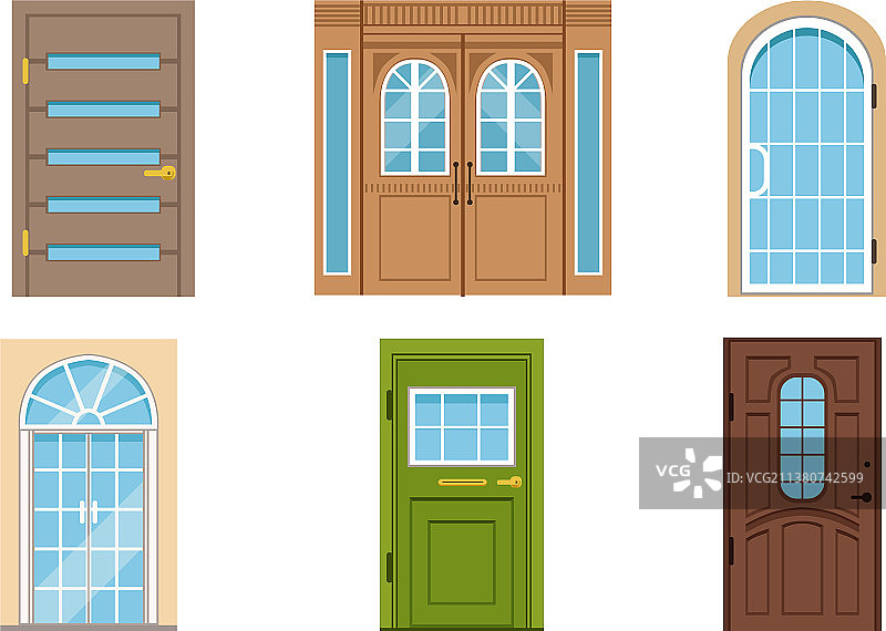 彩色入口门室内设计套装图片素材