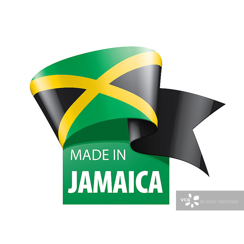 牙买加国旗上的白色图片素材