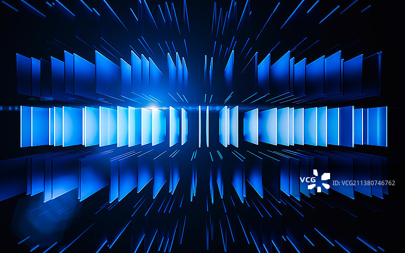 未来科技感,重复的立体几何图形,异次元空间图片素材