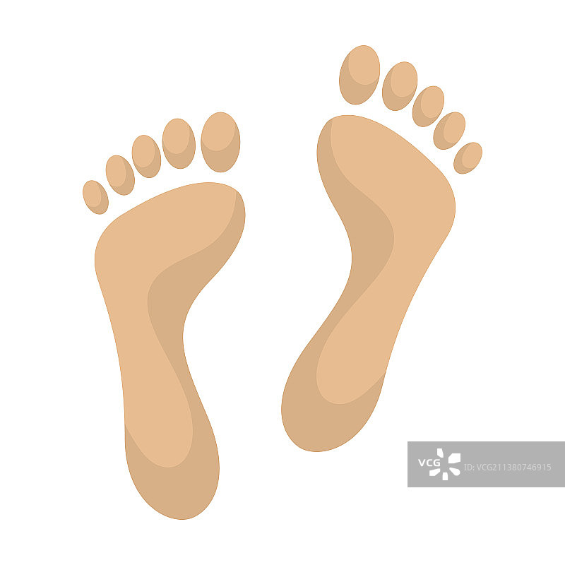 印刷脚印卡通图标图片素材
